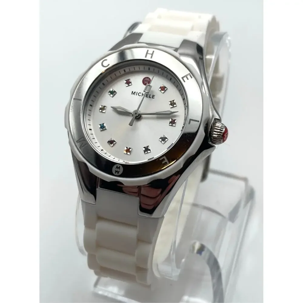 Michele Jelly Bean Tahitian KU15826 Women's Watch 34mm -Fresh Battery WR *READ* - Picture 2 of 14